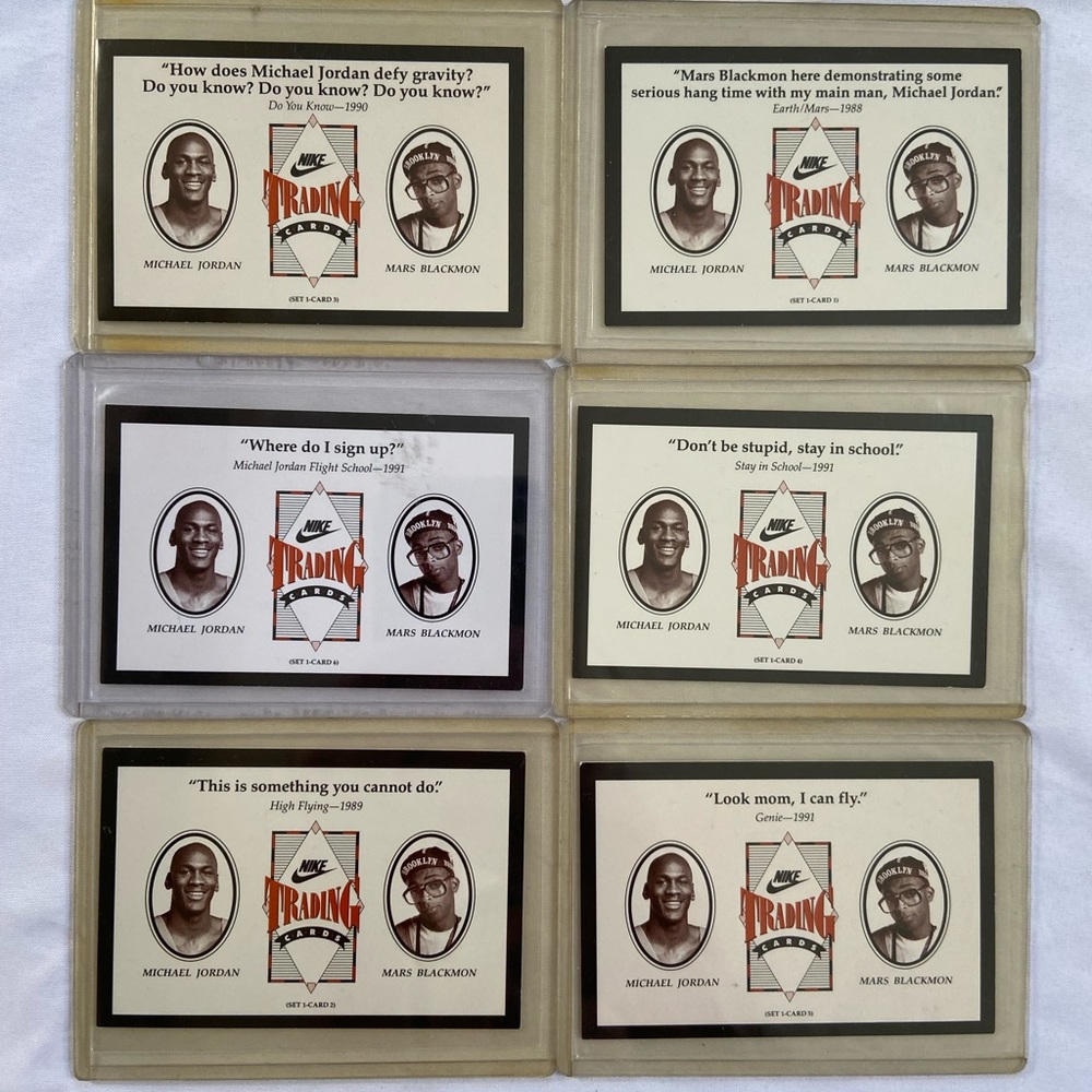 1991 NIKE Michael JORDAN Spike LEE 6 CARD SET - Picture 15 of 16